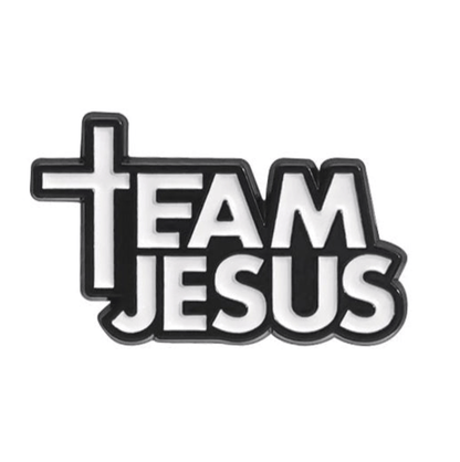 Black and white graphic text reads TEAM JESUS, with the T as a Christian cross. Bold, outlined letters make this design ideal for Team Jesus supporters or anyone who loves ‘Girl Read Your Bible’ vibes.
